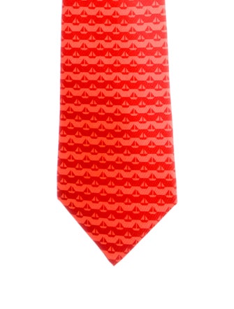Hermès Pattern Print Silk Tie
