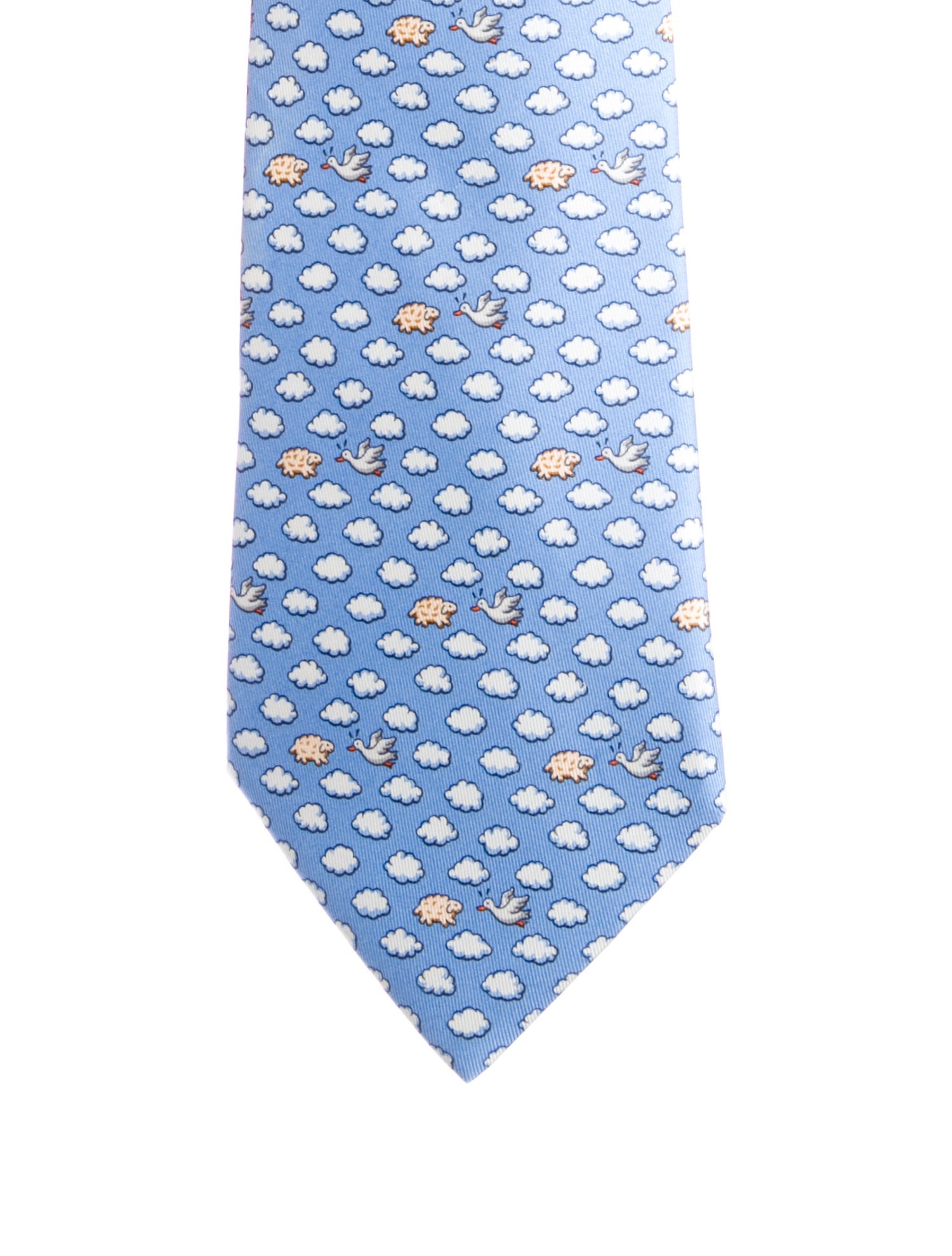 Hermès Pattern Print Silk Tie