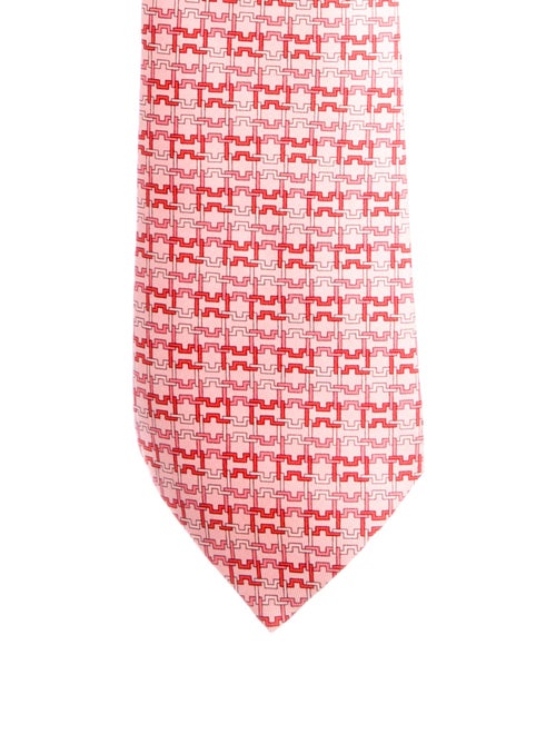 Hermès Pattern Print Silk Tie