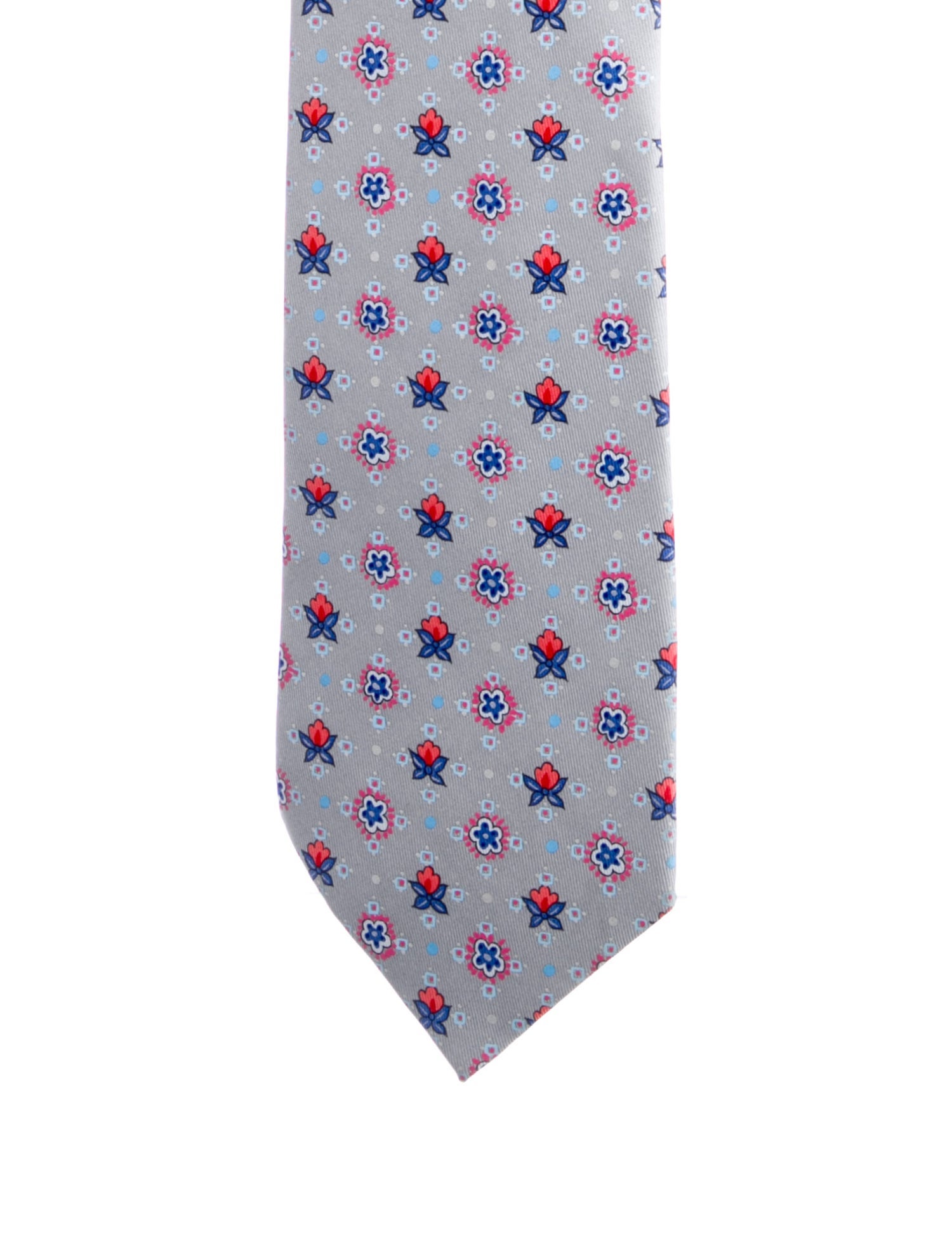 Hermès Pattern Print Silk Tie