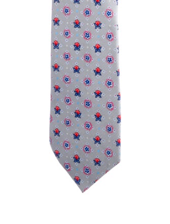 Hermès Pattern Print Silk Tie