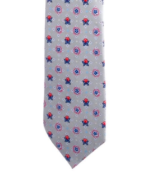 Hermès Pattern Print Silk Tie