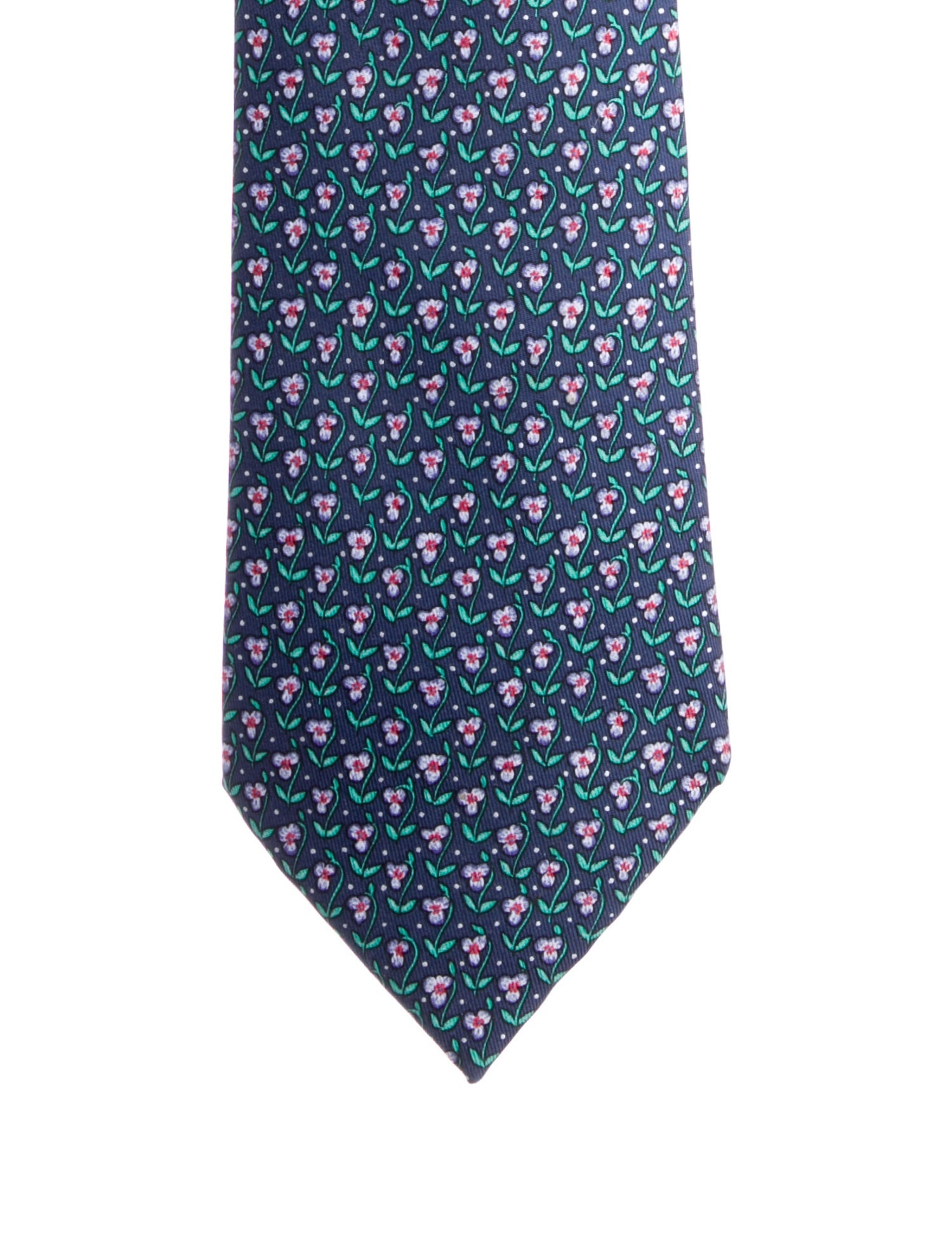 Hermès Pattern Print Silk Tie