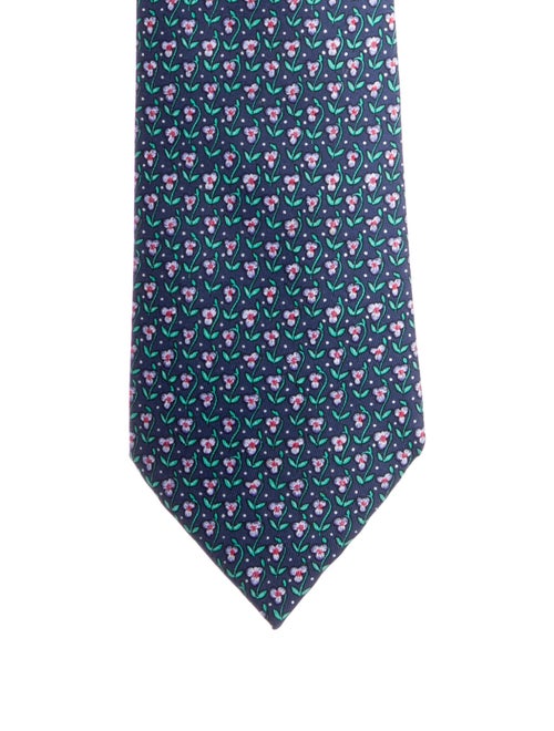 Hermès Pattern Print Silk Tie