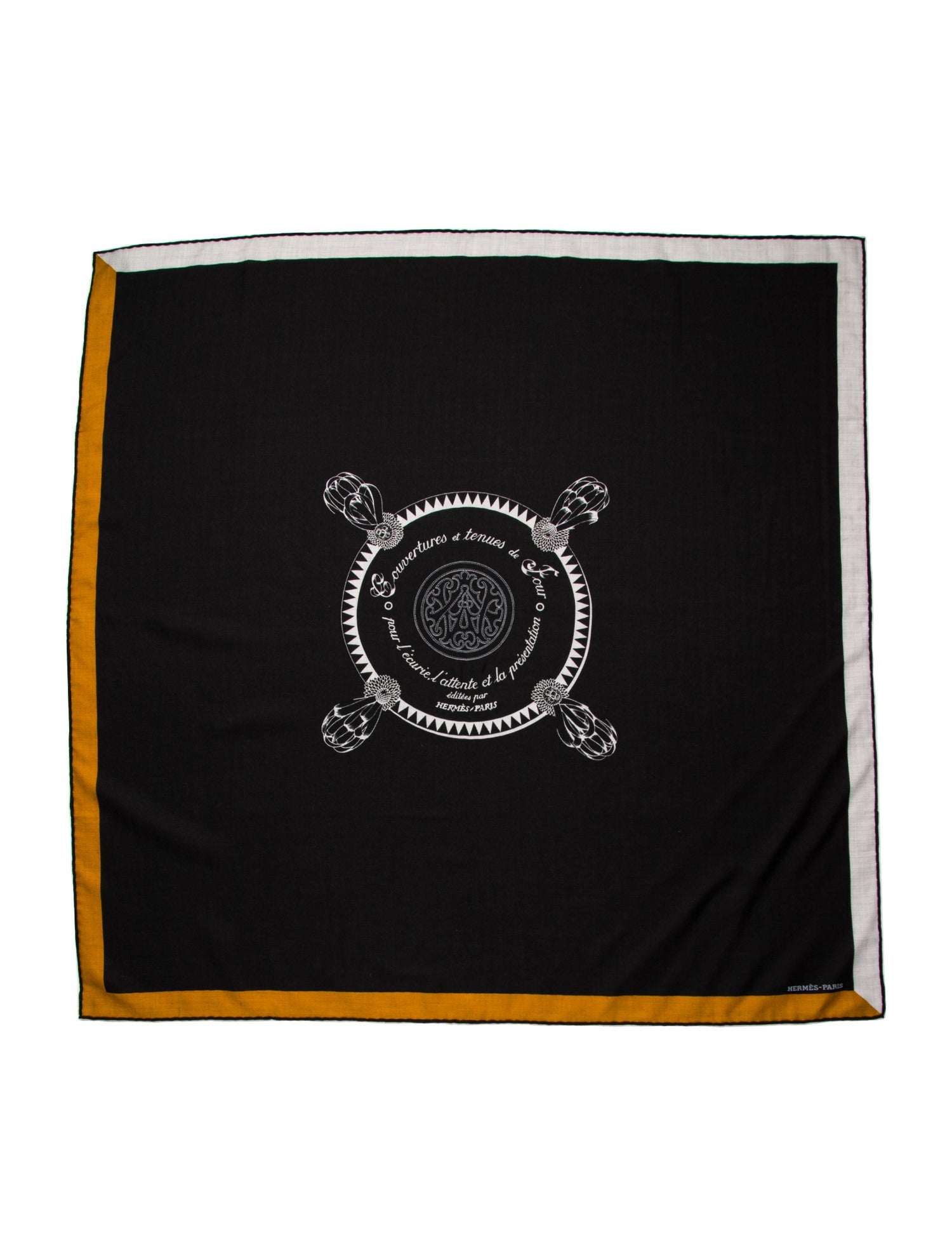 Hermès Encadre Blason Cashmere Scarf