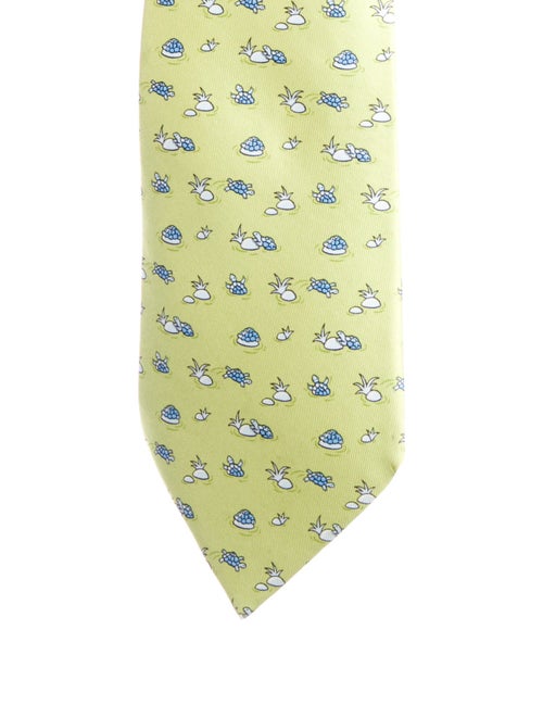 Hermès Pattern Print Silk Tie