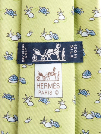 Hermès Pattern Print Silk Tie
