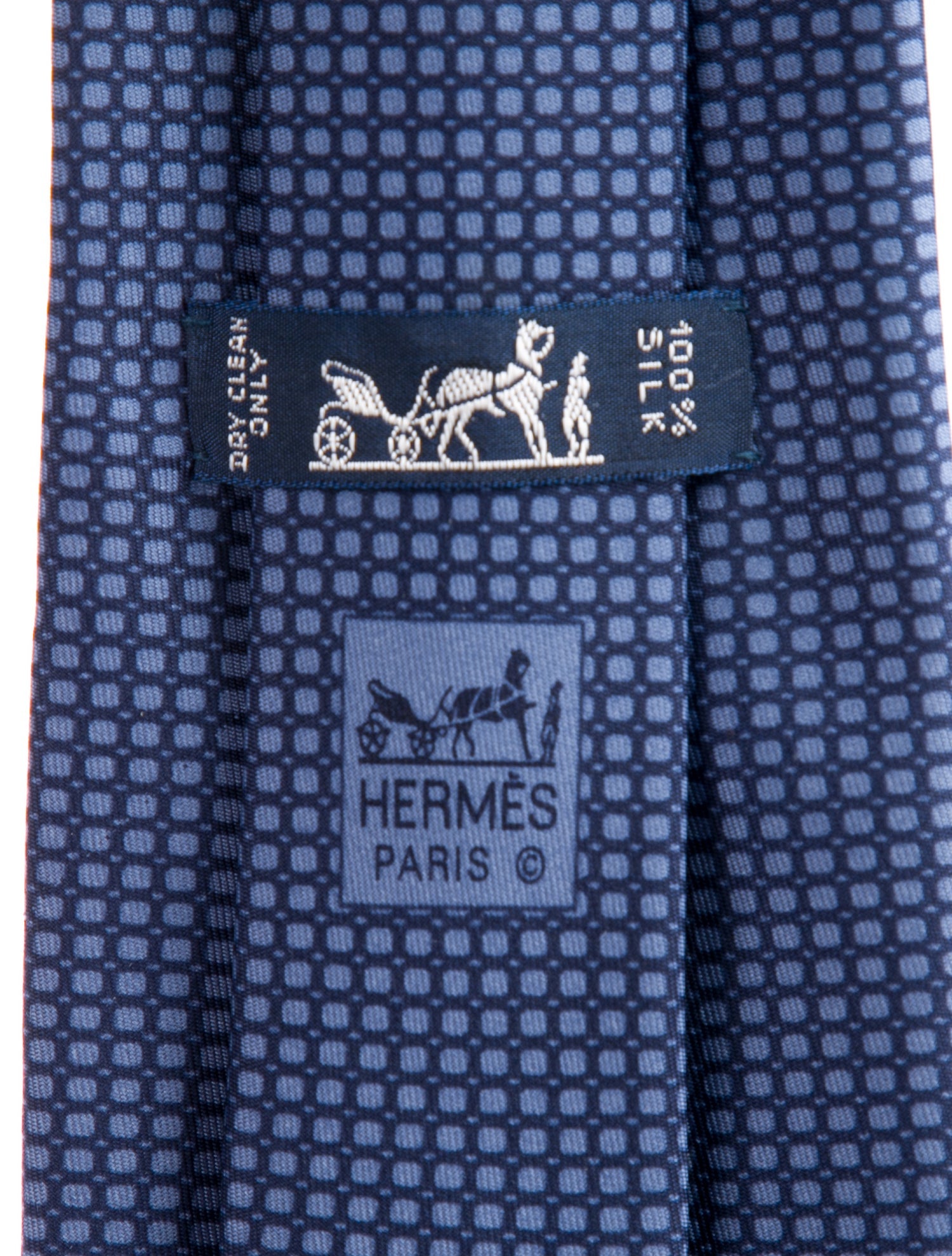 Hermès Pattern Print Silk Tie