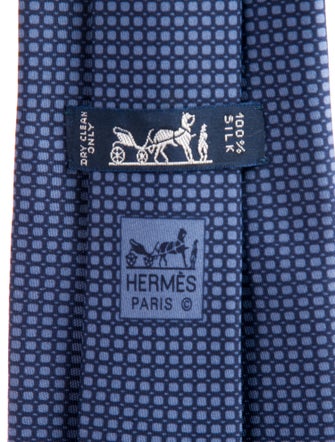 Hermès Pattern Print Silk Tie