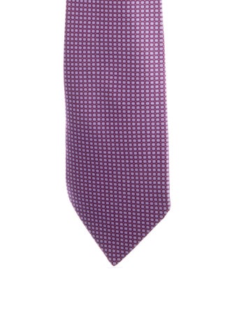 Hermès Pattern Print Silk Tie