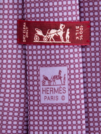 Hermès Pattern Print Silk Tie