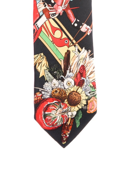 Hermès Pattern Print Silk Tie