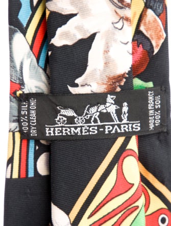 Hermès Pattern Print Silk Tie