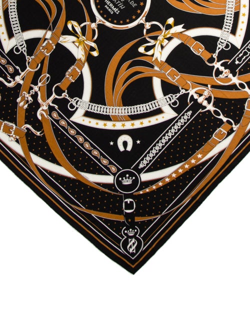 Hermès La Promenade du Matin Bandana Cashmere Shawl