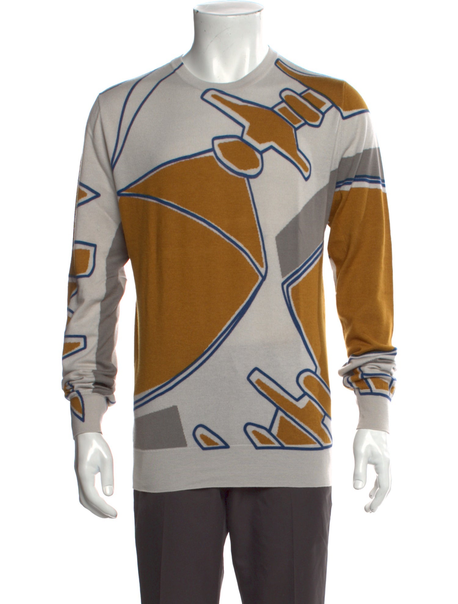 Hermès Cashmere Printed Polo Sweater