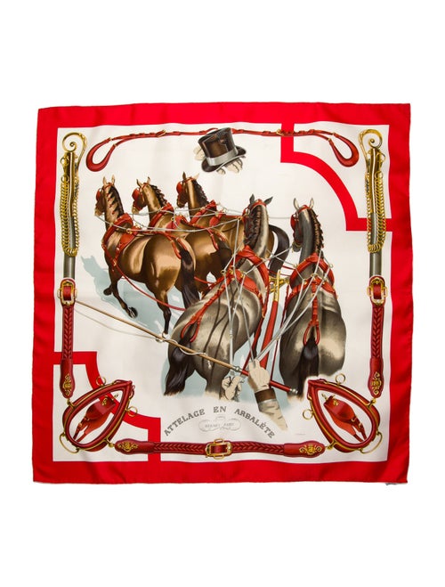 Hermès Attelage En Arbalete Silk Scarf