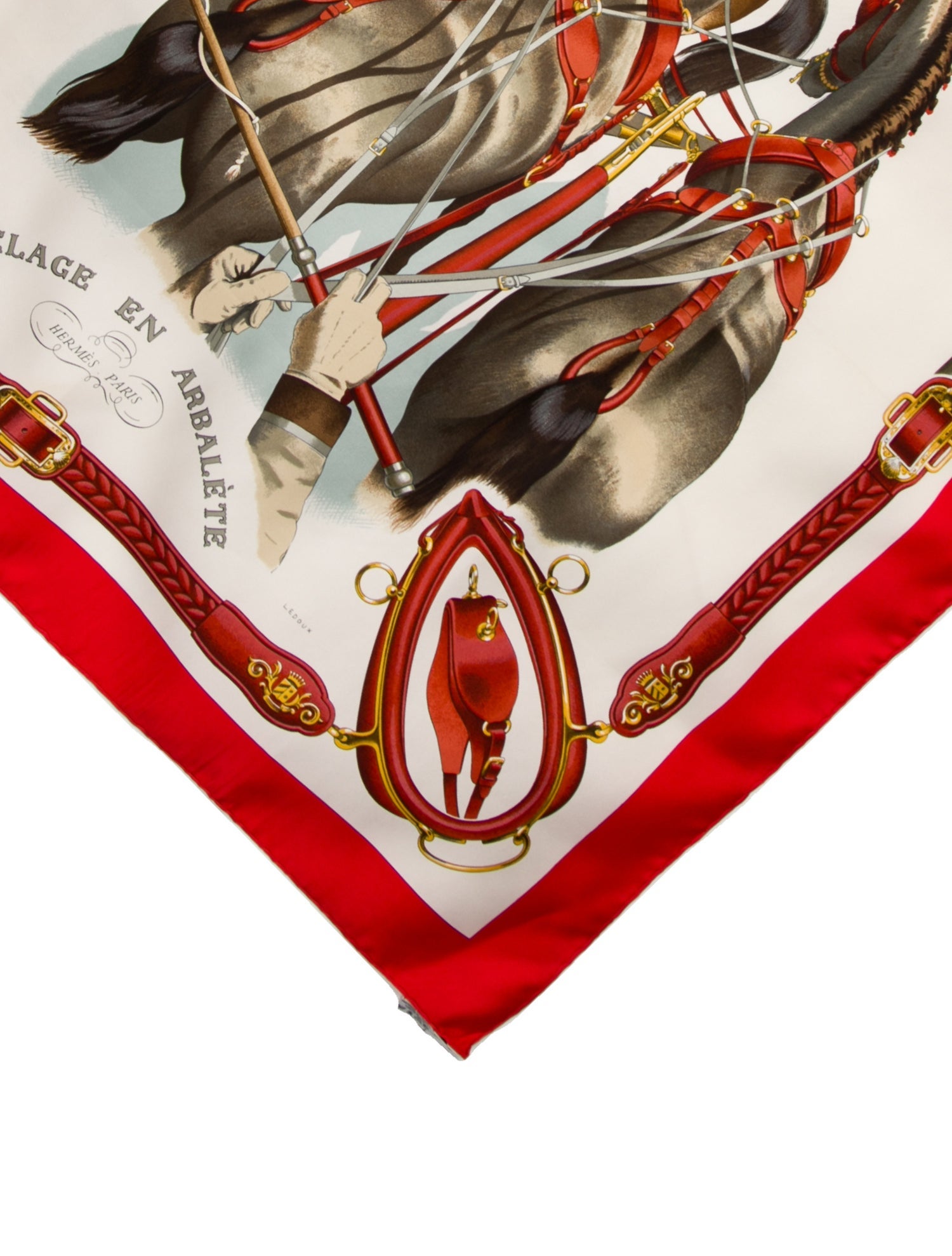 Hermès Attelage En Arbalete Silk Scarf