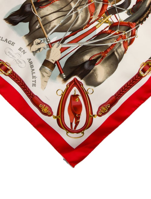 Hermès Attelage En Arbalete Silk Scarf