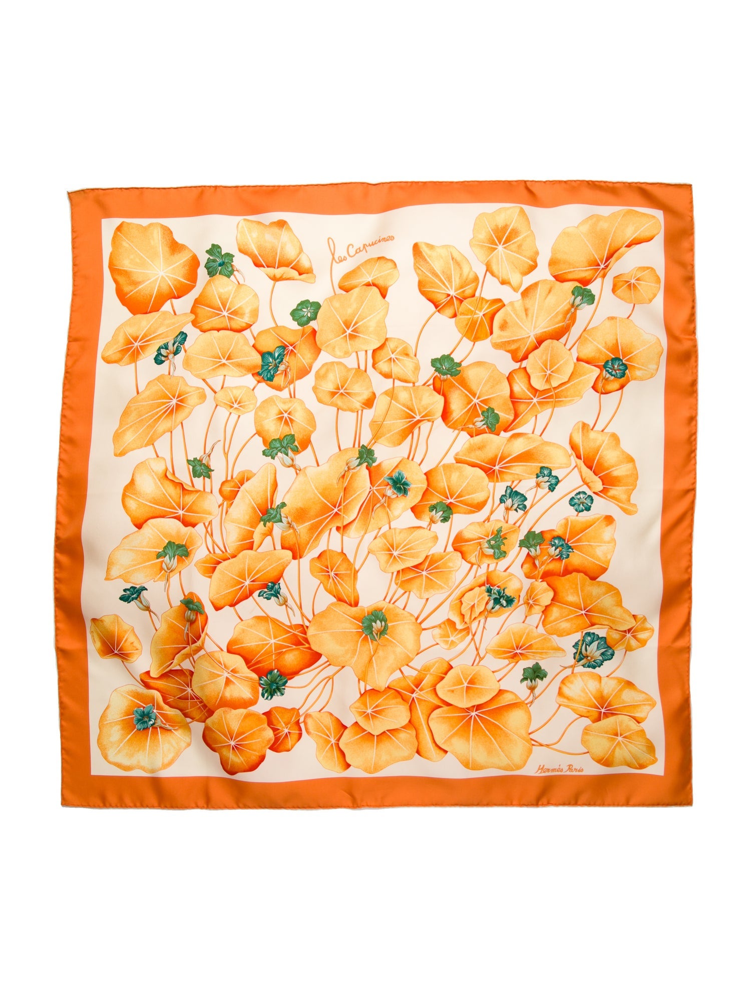 Hermès Les Capucines Silk Scarf