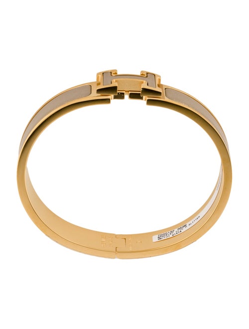 Hermès Clic H Glitter Bangle Bracelet