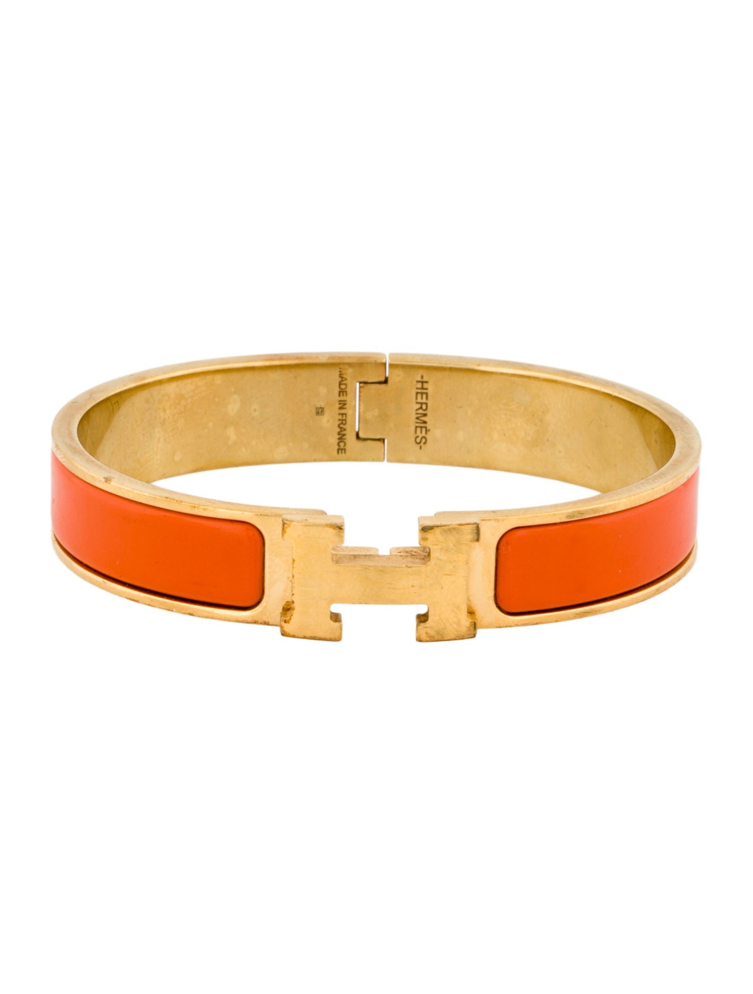 Hermès Enamel Clic H Bangle Bracelet