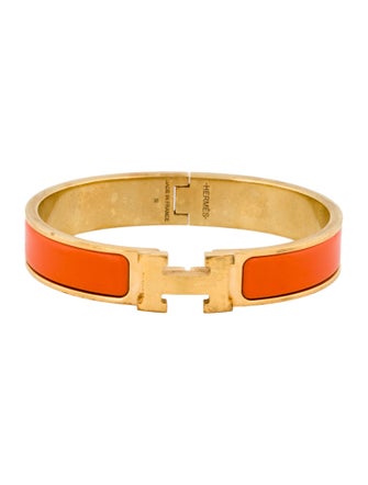 Hermès Enamel Clic H Bangle Bracelet