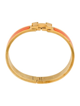 Hermès Enamel Clic H Bangle Bracelet