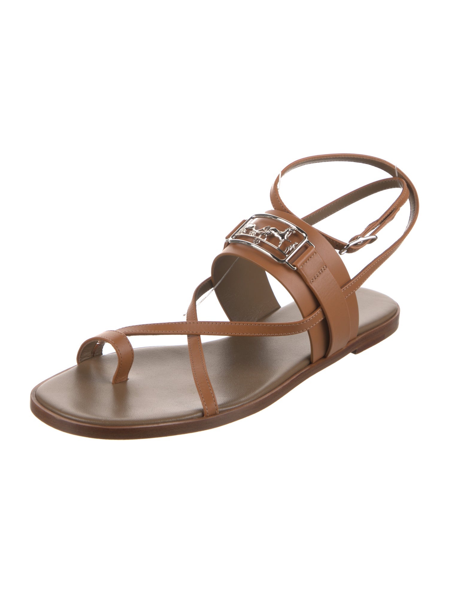 Hermès Alba Leather Gladiator Sandals