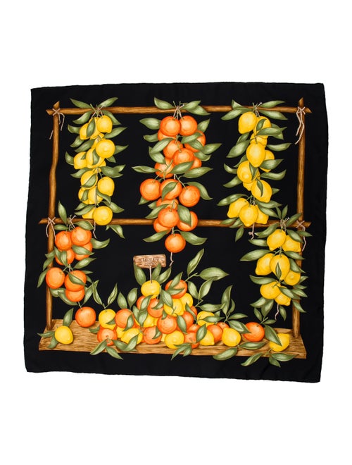 Hermès Oranges Et Citrons Silk Scarf