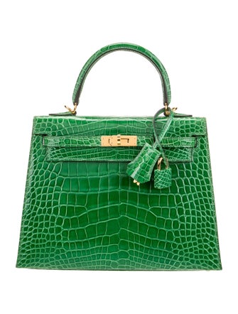 Hermès Shiny Alligator Kelly II Sellier 25
