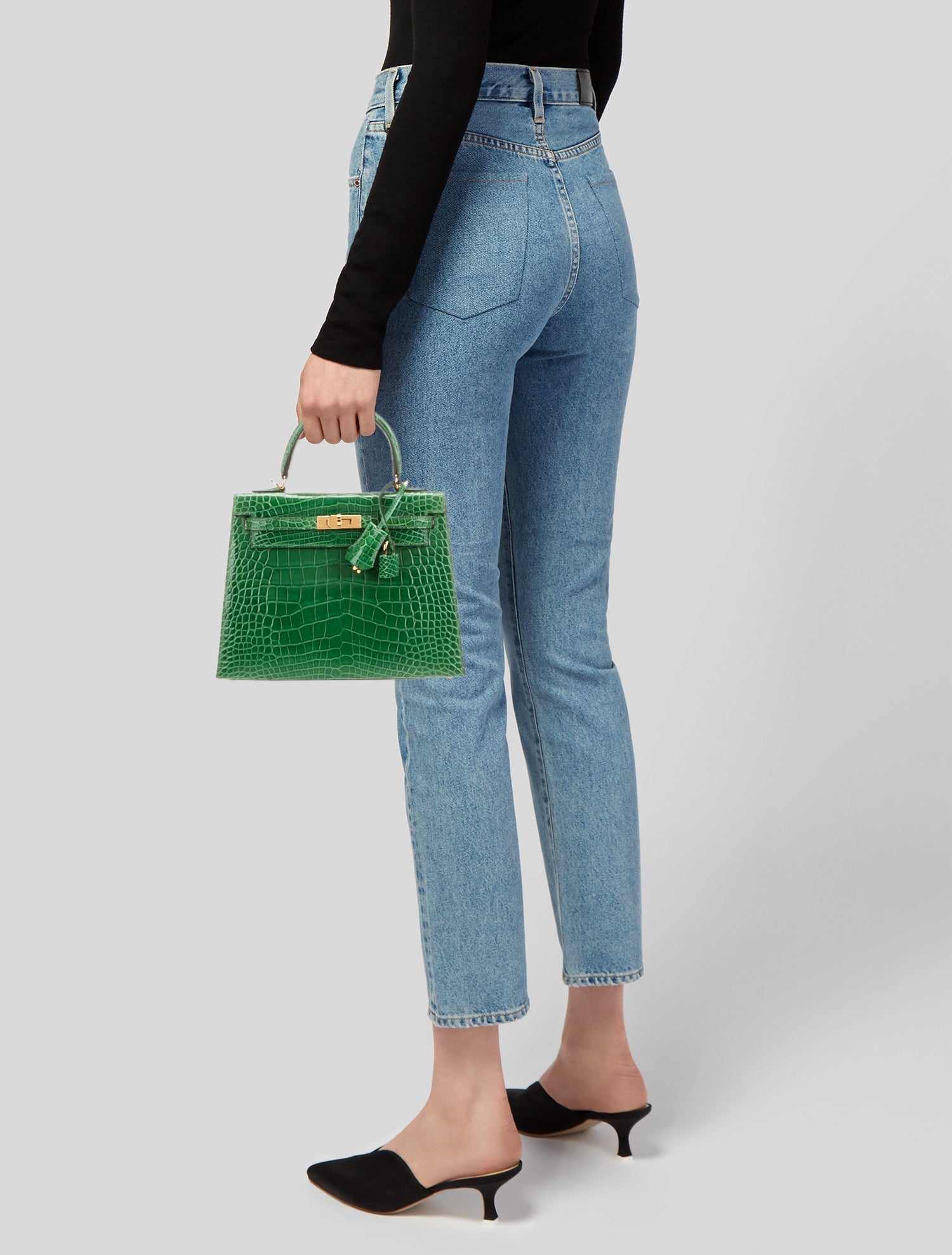 Hermès Shiny Alligator Kelly II Sellier 25