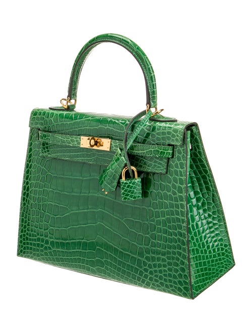 Hermès Shiny Alligator Kelly II Sellier 25