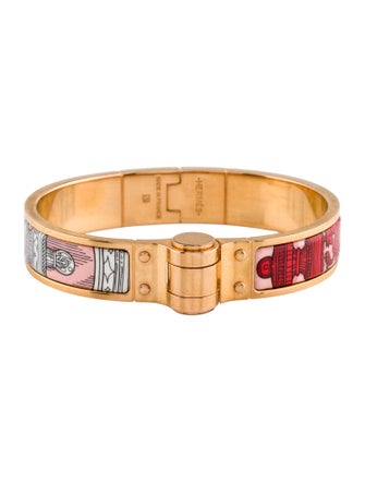 Hermès Enamel Narrow Hinged Bracelet