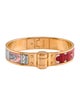 Hermès Enamel Narrow Hinged Bracelet
