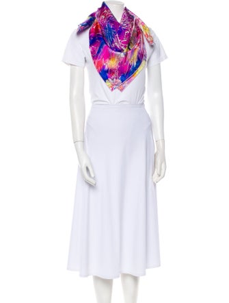 Hermès La Vallee de Cristal Silk Scarf