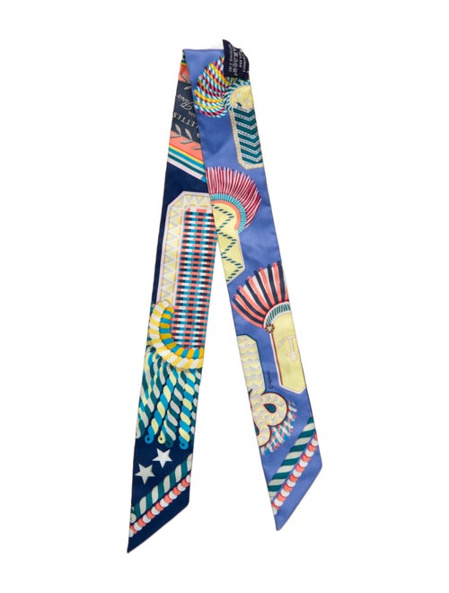Hermès Epaulettes De Gala Silk Twilly Scarf
