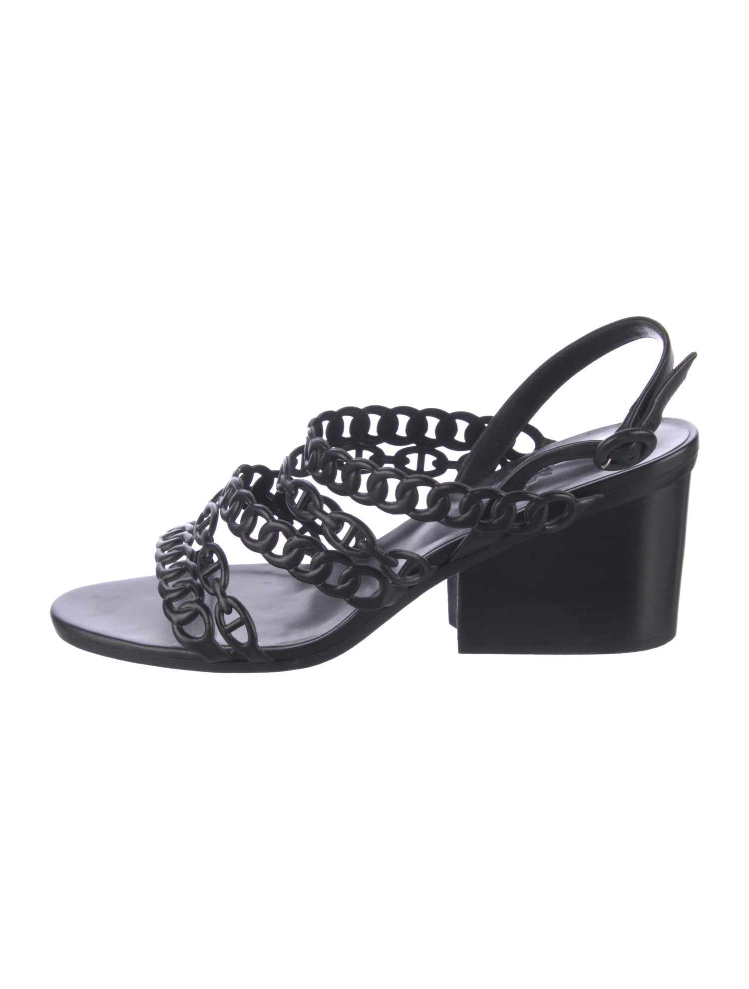 Hermès Romanza Chaîne d'Ancre Insignia Slingback Sandals