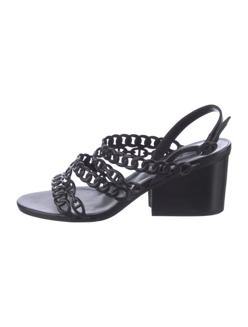 Hermès Romanza Chaîne d'Ancre Insignia Slingback Sandals
