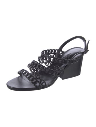 Hermès Romanza Chaîne d'Ancre Insignia Slingback Sandals
