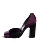 Hermès Satin Colorblock Pattern D'Orsay Pumps