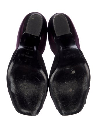 Hermès Satin Colorblock Pattern D'Orsay Pumps