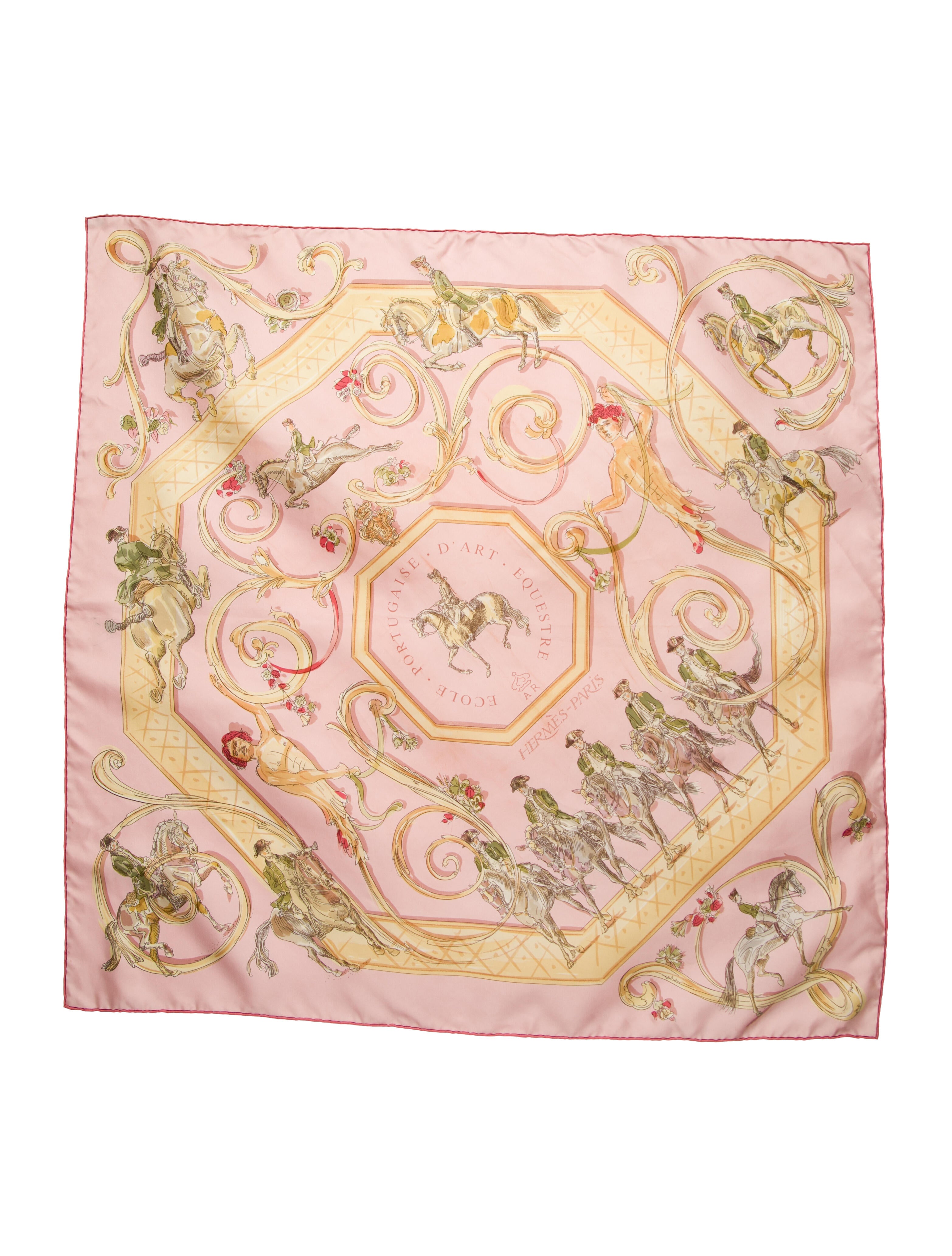 Hermès Ecole Portugaise d'Art Equestre Silk Scarf