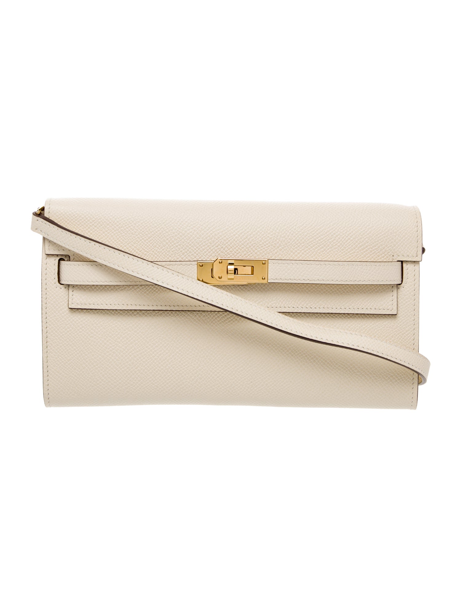 Hermès 2023 Epsom Verso Kelly Wallet To Go