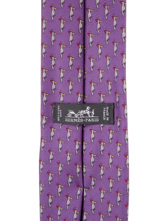 Hermès Printed Silk Tie