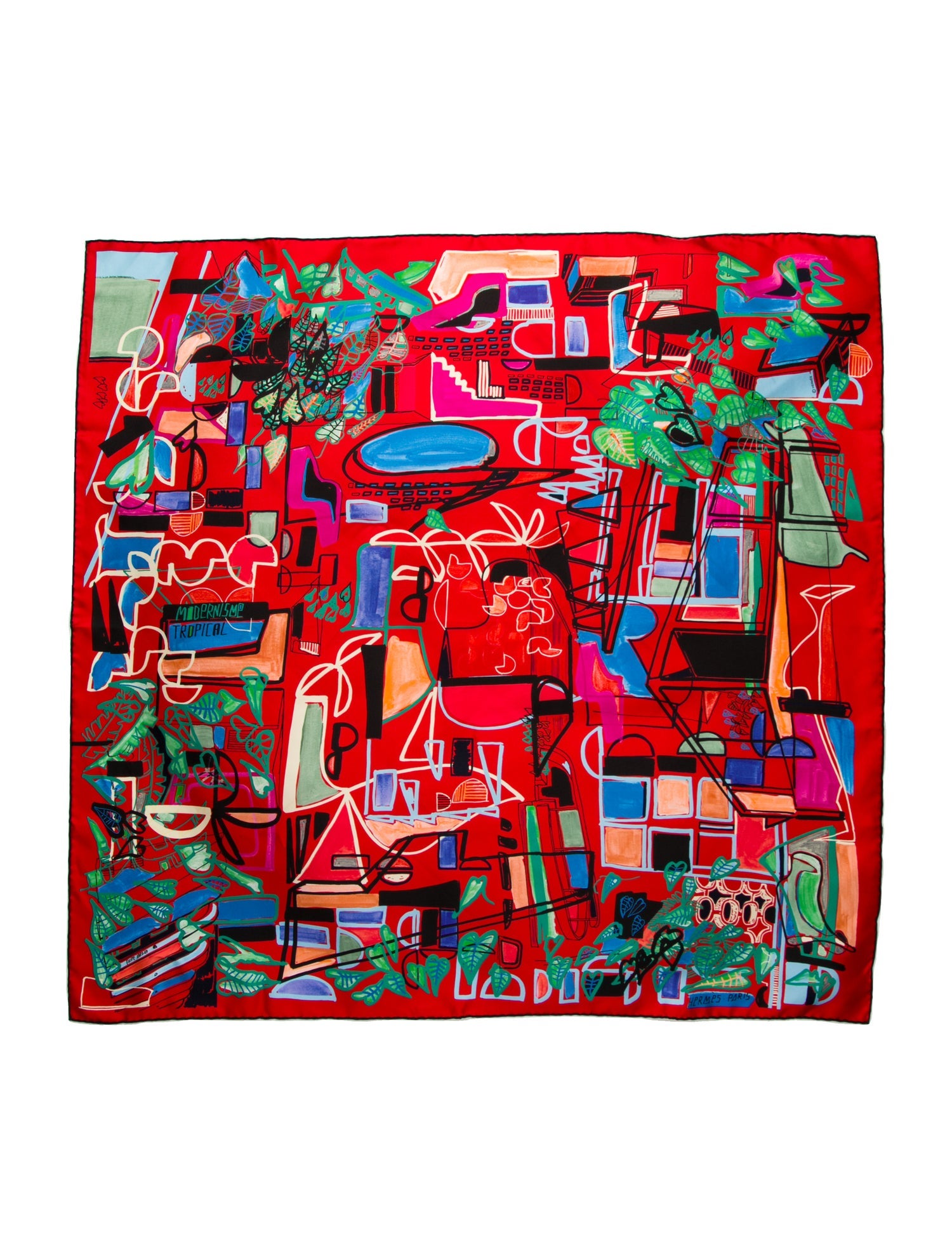 Hermès Modernisme Tropical Silk Scarf