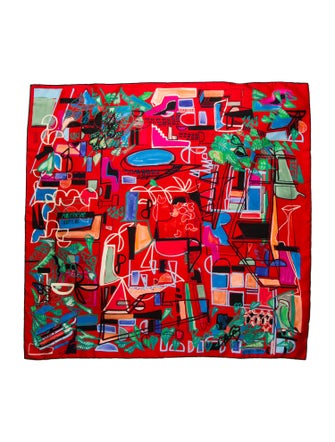 Hermès Modernisme Tropical Silk Scarf