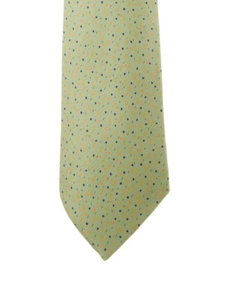 Hermès pattern silk tie