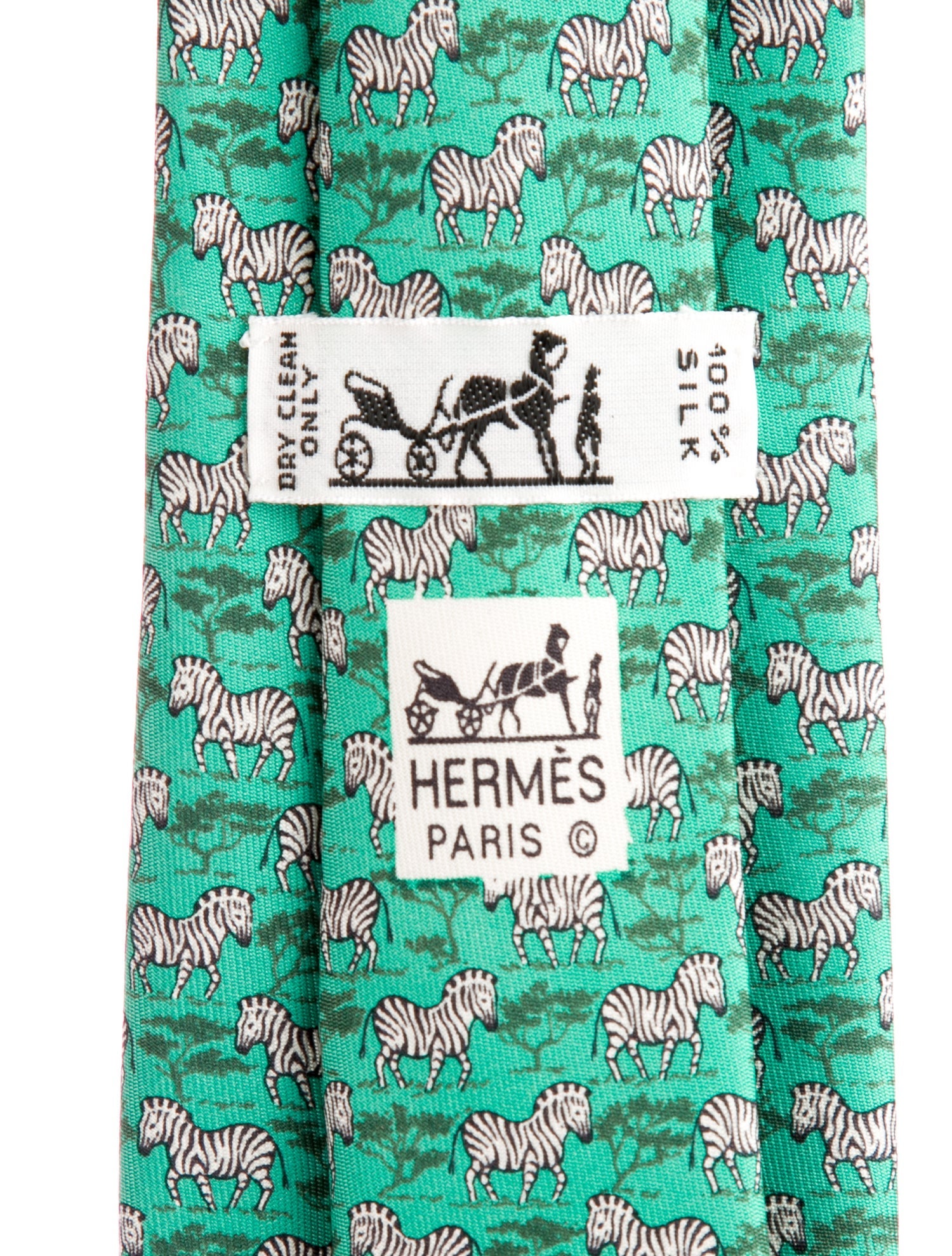 Hermès Pattern Print Silk Tie