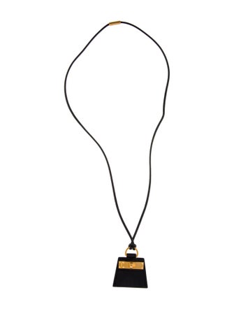 Hermès Leather Mon Petit Kelly Pendant Necklace