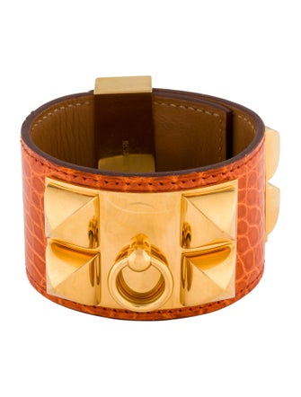 Hermès Alligator Leather Collier de Chien Wrap Bracelet